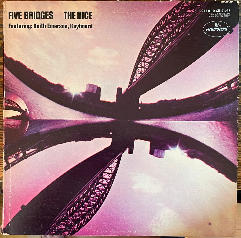photograph of my copy of the lp "Five Bridges" by The Nice.